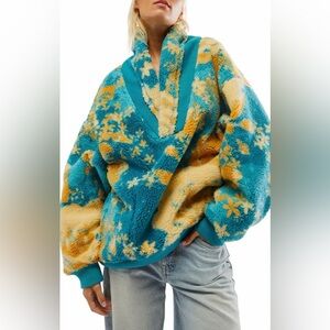 Free People Rosie Print Fleece Jacket